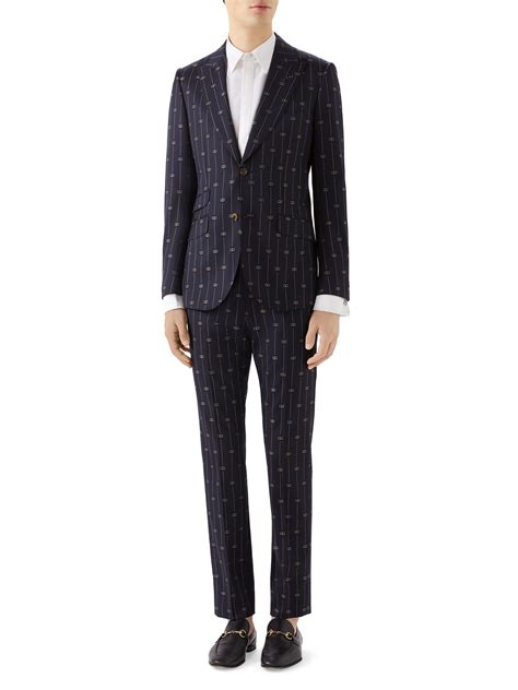 gucci dylan blue 60s suit|GG wool suit .